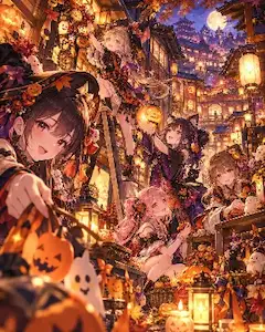 満月の下で輝くハロウィンの魔法