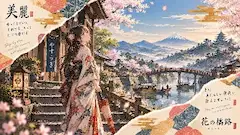 花の橋路で待つ、春の約束