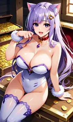 フィオナ嬢　招き猫