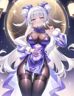 紫のテカテカチャイナ💜