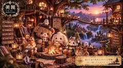 ぬいぐるみたちの魔法のキャンプファイヤー