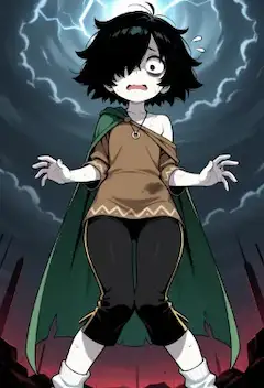闇の街で目覚める雷の少女