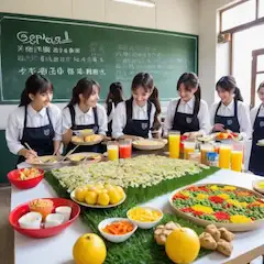芝生と花畑