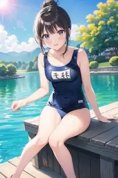 南国リゾートでもスクール水着だもん！
