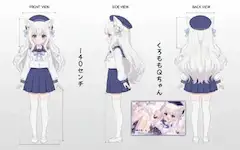 『黒桃Qちゃん』の三面図