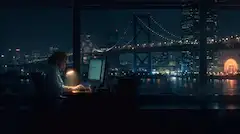 夜景に溶け込むプログラマーの孤独