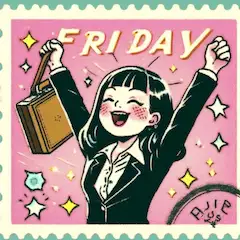 キラキラ金曜日スタンプ