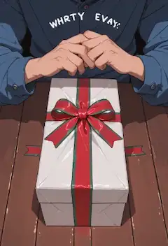 期待に胸膨らむ謎の贈り物