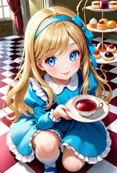 Alice working