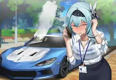 月曜日の出勤途中に猛暑で車がオーバーヒートしまったエウルア