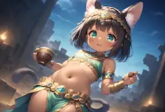 （DALL-E3×NovelAI）甘いもので一休みしたらどうかニャ？