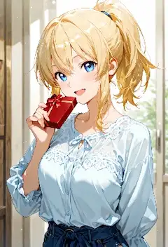 少女のサプライズプレゼント
