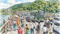 京都の夏・ヒトデ（人出）に関する中継