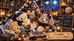 ぬいぐるみたちの星空観測会