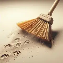 足跡を消す箒🧹