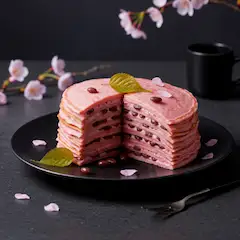 桜ミルクレープ