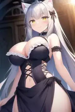 猫耳ヘソ出しのお姫様です。