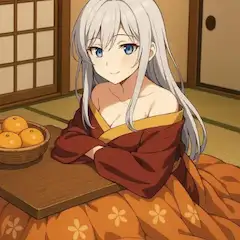 よく来たわねえ。ミカンでも食べて行きなさいな。