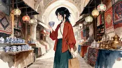 モザイクランプに照らされて。