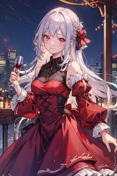 ワインと夜景