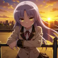 夕陽の屋上、天使の瞳