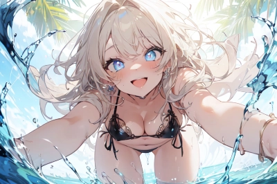 「捕まーえた♡」