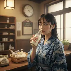 銭湯、番台近く