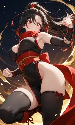 紅蓮の炎を纏うくノ一