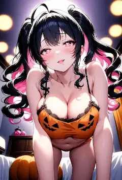 ハロウィンの魅惑ビキニガール