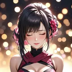 花飾りの穏やかな微笑み