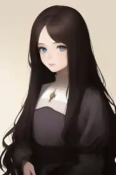 黒髪碧目の少女