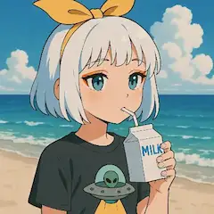ああっ、地球の飲み物は、美味しいわ🎵
