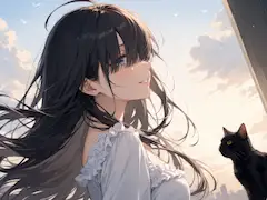 「秋風になびく長い髪」🎑