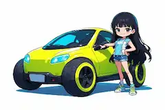 少女と黄色い相棒の冒険出発