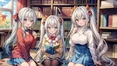 秋の図書館で紡ぐ三姉妹の秘密