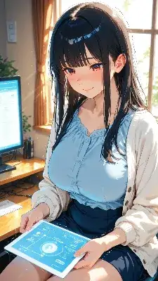 午後の光で未来を描く彼女