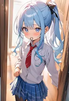 朝の支度で髪結び