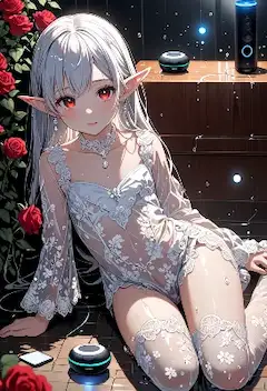 銀髪エルフの深夜の秘密