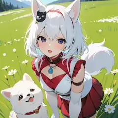 白い犬？