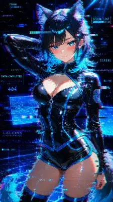 🐺 グリッチアート｜ウル子のデータ、破損しました。
