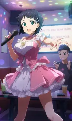 元気メイドのカラオケ熱唱