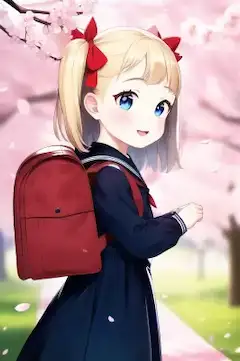 金髪少女と入学式