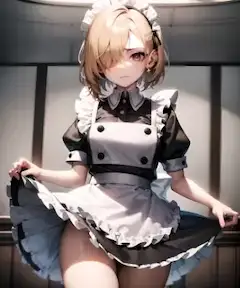 たくし上げメイドさん