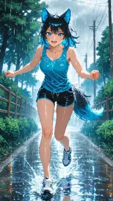 🐺 雨の日の物語 〜傘？いらねぇ！〜☔