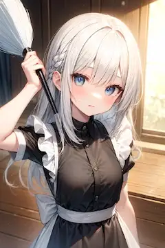 メイドが掃除