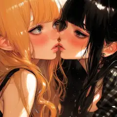 ★顔を寄せ合う二人の少女