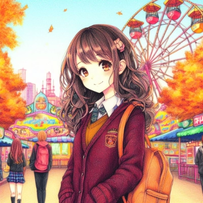 少女と遊園