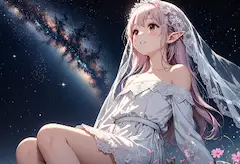 星空に微笑む花嫁エルフ