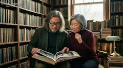 古書店の片隅で共有する知的な午後