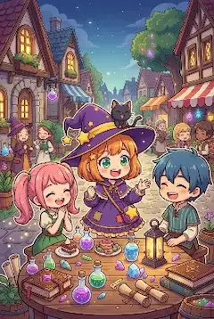 魔法の村で出会う小さな魔女たち